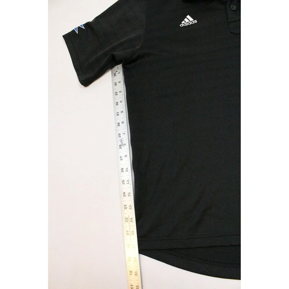 Adidas Mens Coast Guard Sailing Polo Shirt Black Performance Short Sleeve M